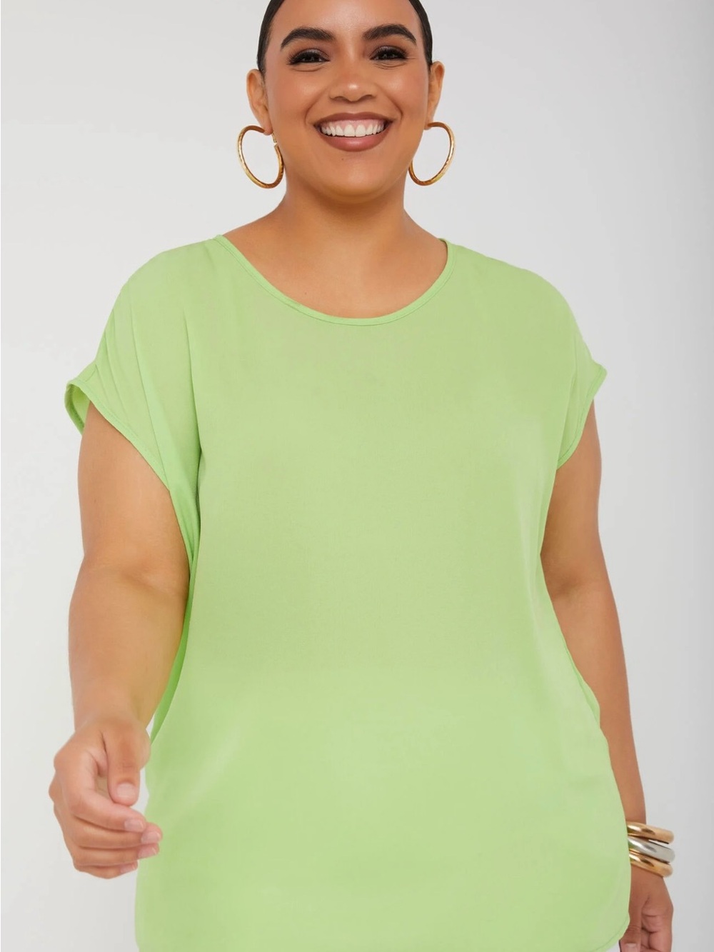 Light Green Women's Relaxed Short Sleeve Top
